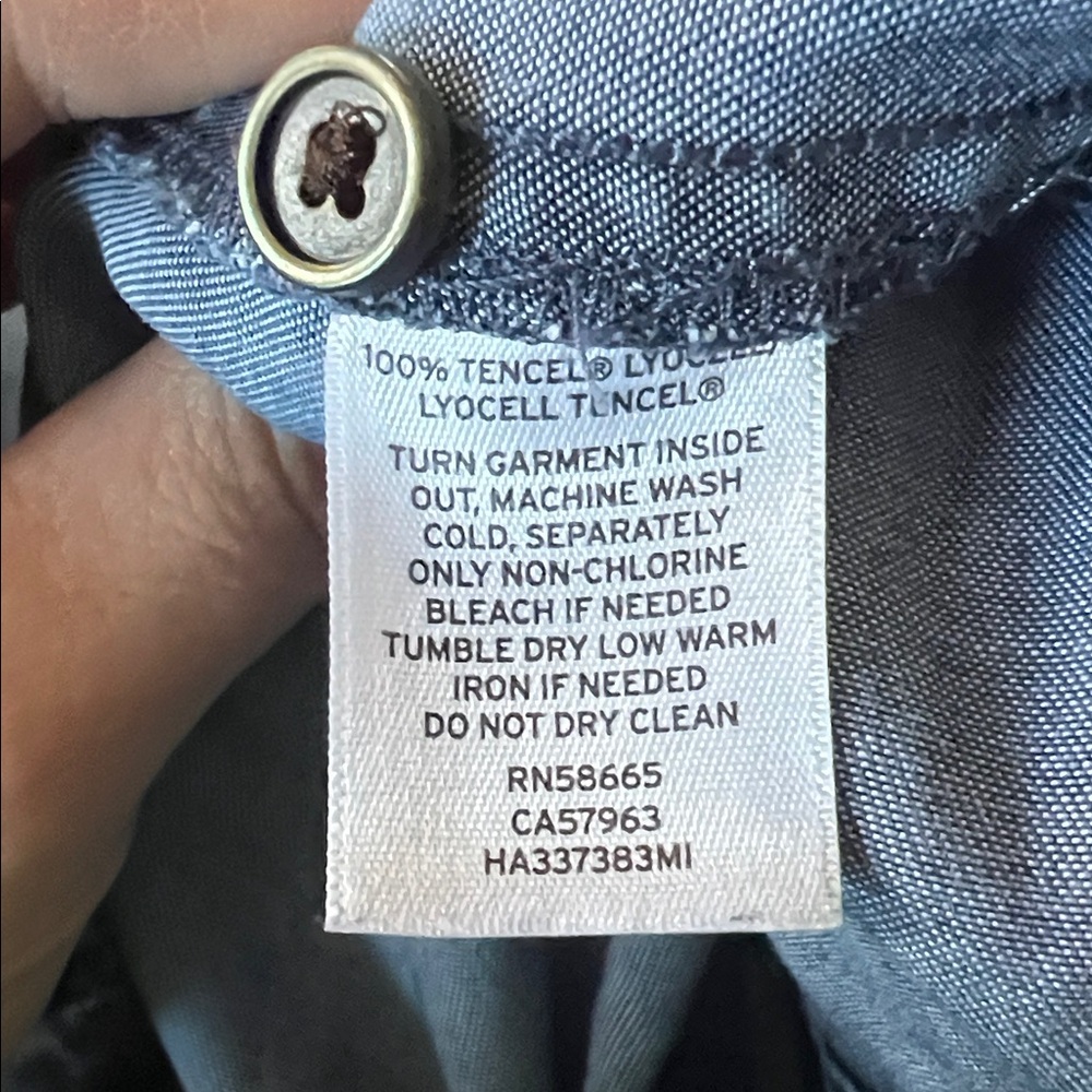 Halogen Blue Striped Button-Up Top - image 4